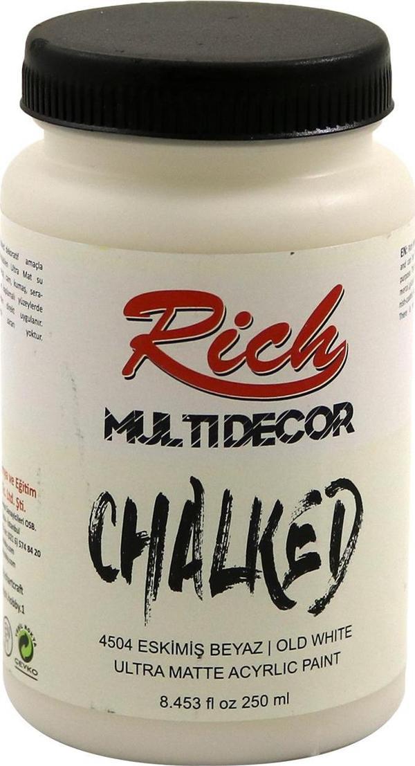 Rich Multi Decor Chalked Ultra Mat Akrilik Boya 250 Cc Eskimiş Beyaz 4504 - Image 1