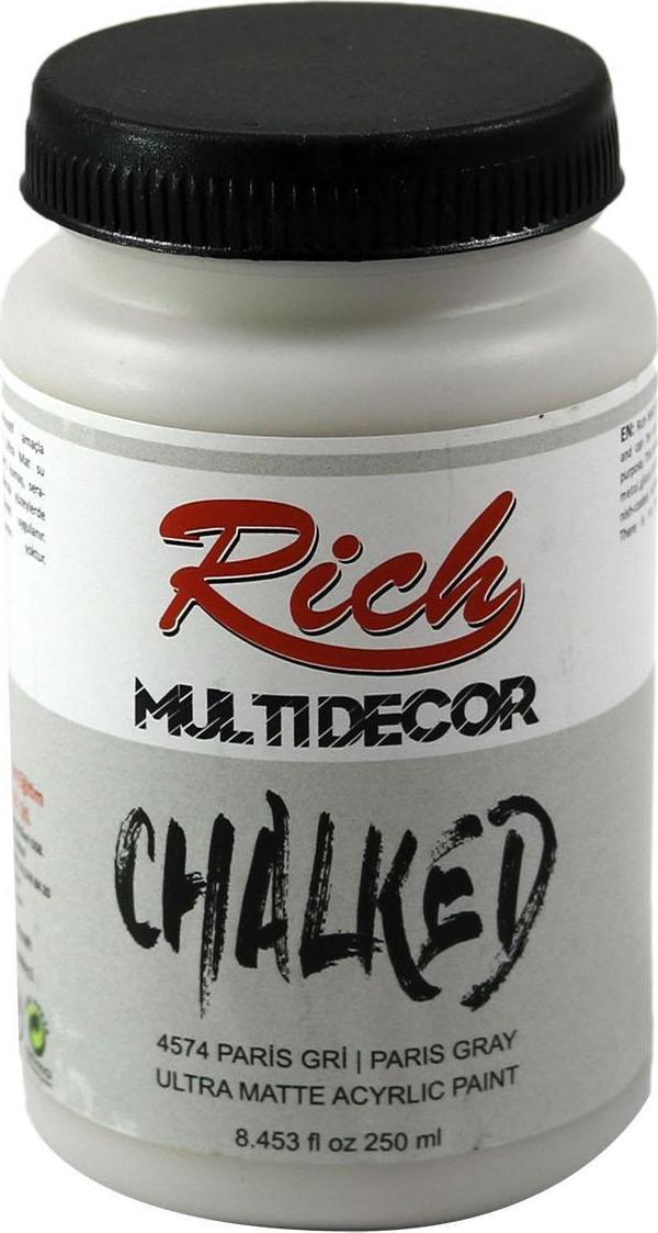 Rich Multi Decor Chalked Ultra Mat Akrilik Boya 250 Cc Paris Gri 4574 - Image 1