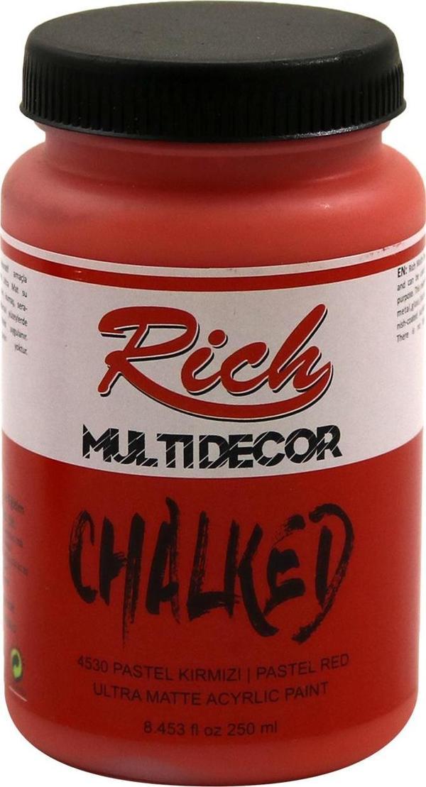 Rich Multi Decor Chalked Ultra Mat Akrilik Boya 250 Cc Pastel Kırmızı 4530 - Image 1