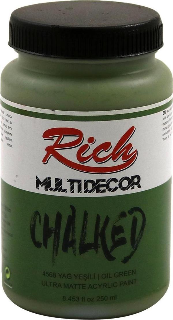 Rich Multi Decor Chalked Ultra Mat Akrilik Boya 250 Cc Yağ Yeşili 4568 - Image 1