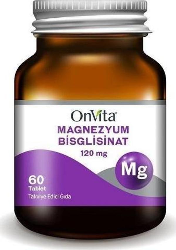 Onvita Magnezyum Bisglisinat 120 mg Takviye Edici Gıda 60 Tablet - Image 1