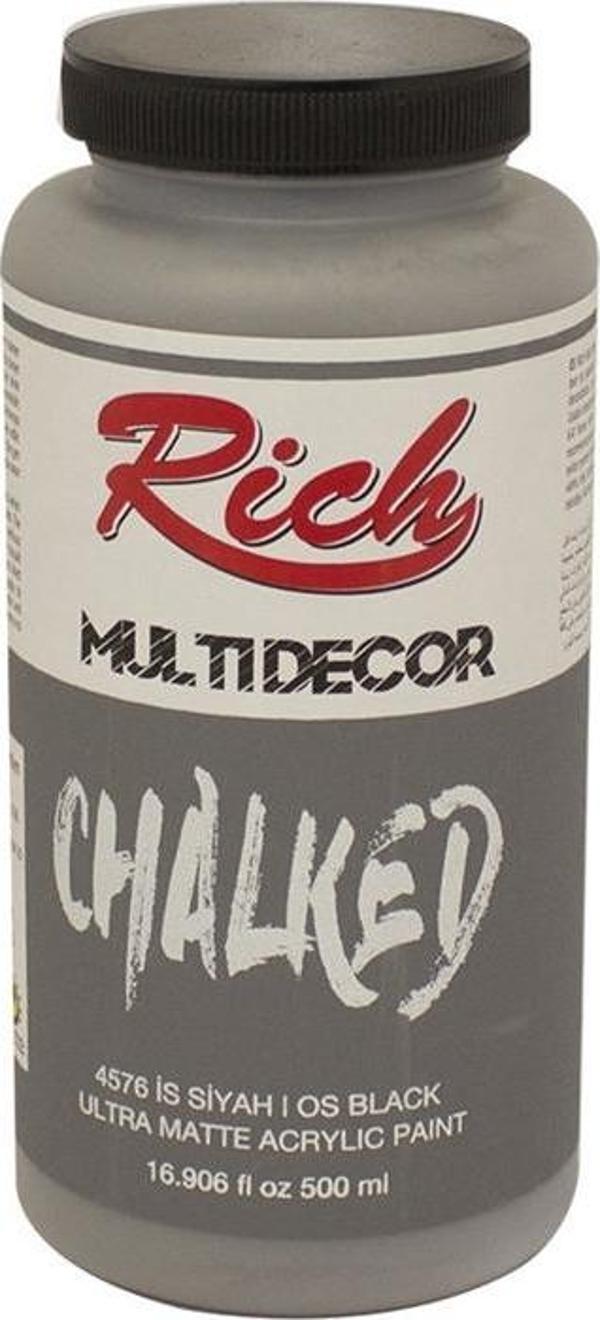 Rich Multi Decor Chalked Ultra Mat Akrilik Boya 500 Cc İs Siyah 4576 - Image 1