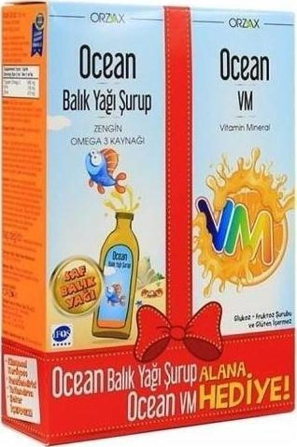 Orzax Ocean Plus Portakallı Balık Yağı 150 ml - Ocean Plus VM Hediyeli - Image 1