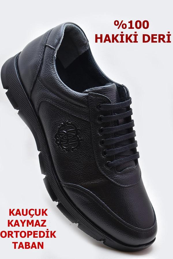 405 Tam Ortopedik Kauçuk Kaymaz Taban Hakiki Deri Kışlık Erkek Ayakkabı - Image 1