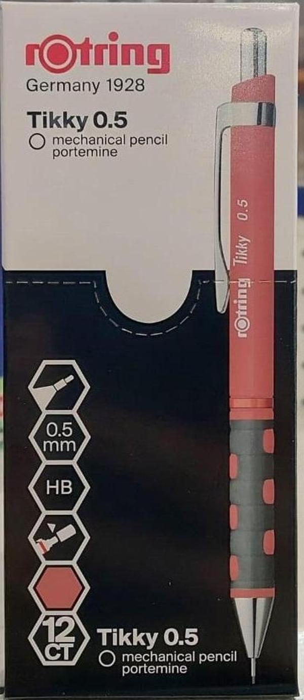 Rotring Versatil Kalem (Mekanik Uçlu Kurşun Kalem) Tikky Rd Gül Kurusu 0.5 Mm 2189063 (12 Li Paket) - Image 1