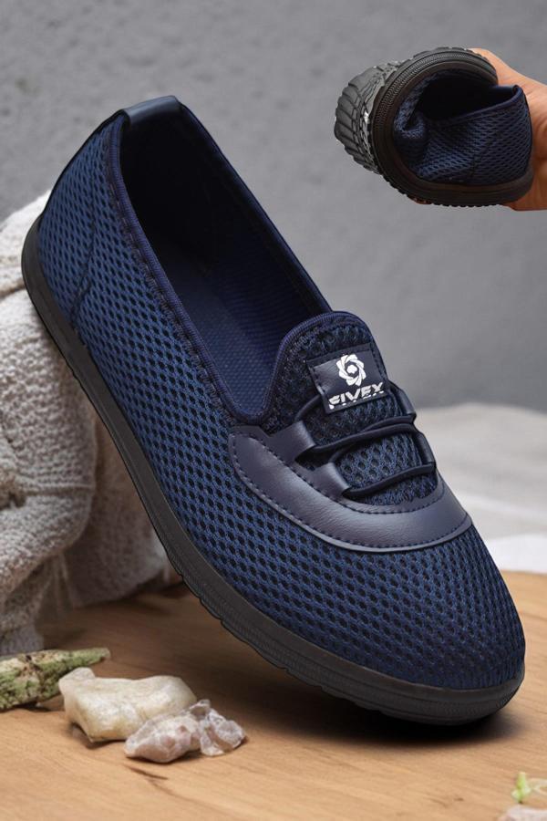 0085 Esnek Rahat Taban Yazlık Kadın Spor Ayakkabı Bağcıksız Babet - Image 1