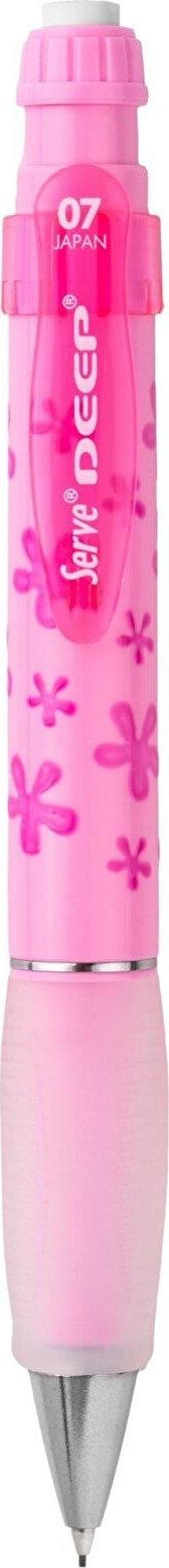 Serve Versatil Kalem (Mekanik Kurşun Kalem) Deep 0.7 Mm Şeker Pembe Çiçek - Image 1