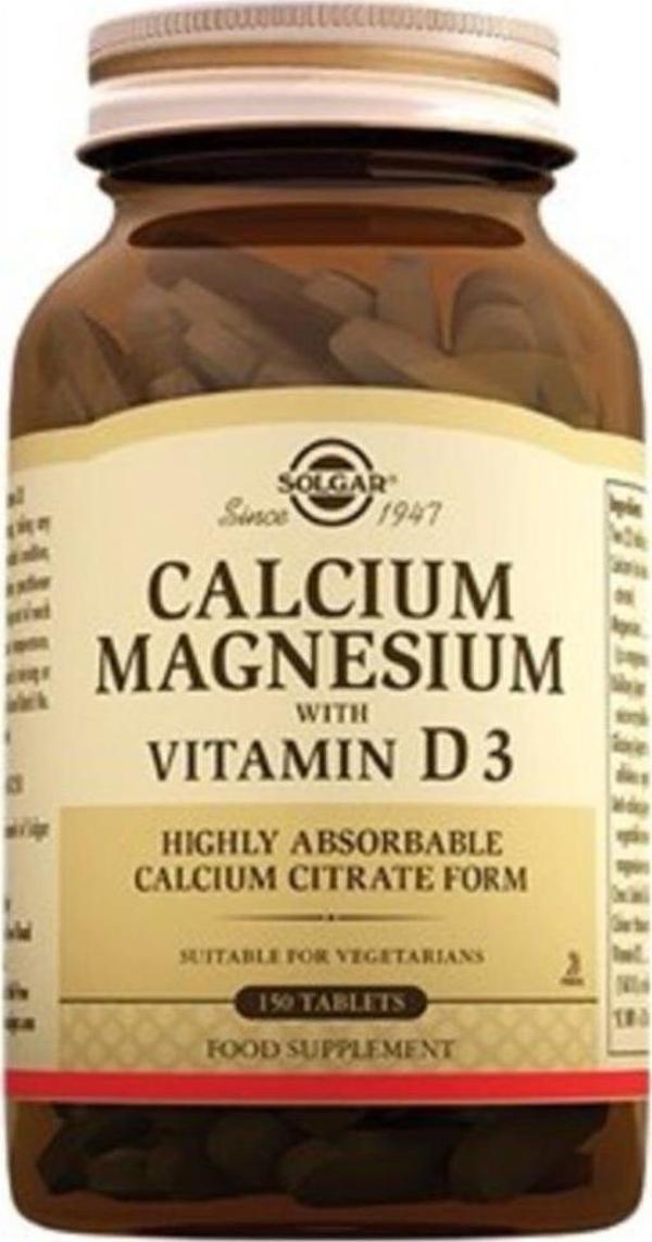 Solgar Calcium Magnesium with Vitamin D3 150 Tablet - Image 1