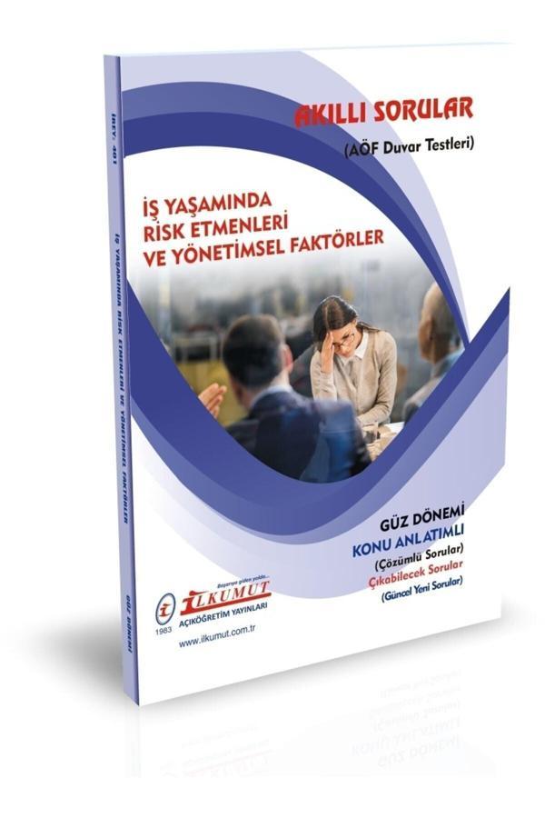 İlkumut Yayınları - İş Yaşamında Risk Etmenleri ve Yönetimsel Faktörler (Konu Anlatımlı ve Çözümlü Sorular) - Akıllı Sorular - Image 1
