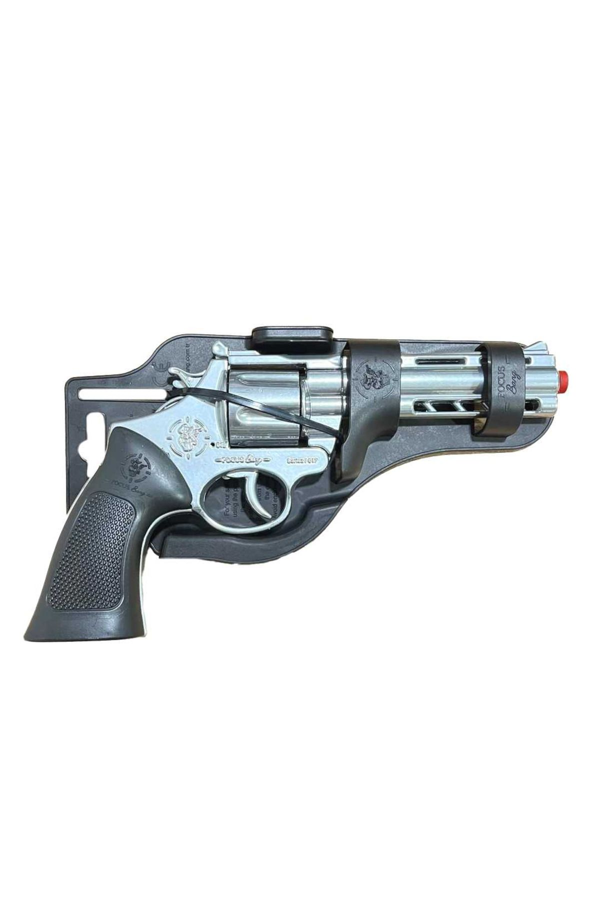 METAL KILIFLI GERÇEKÇİ 8Lİ KAPSÜL PATLATAN OYUNCAK FOCUS BANG TABANCA GRİ - Image 1