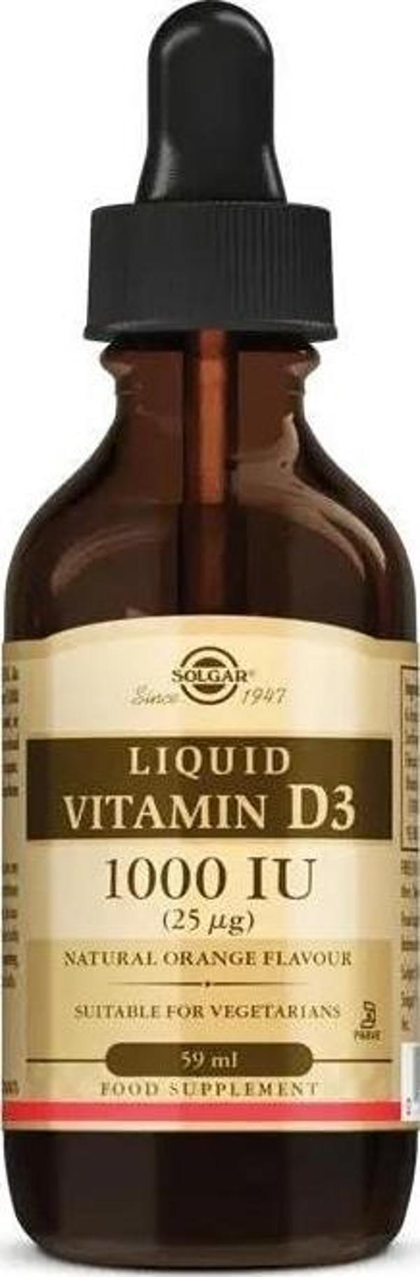 Solgar Liquid Vitamin D3 1000 IU 59 ml - Image 1