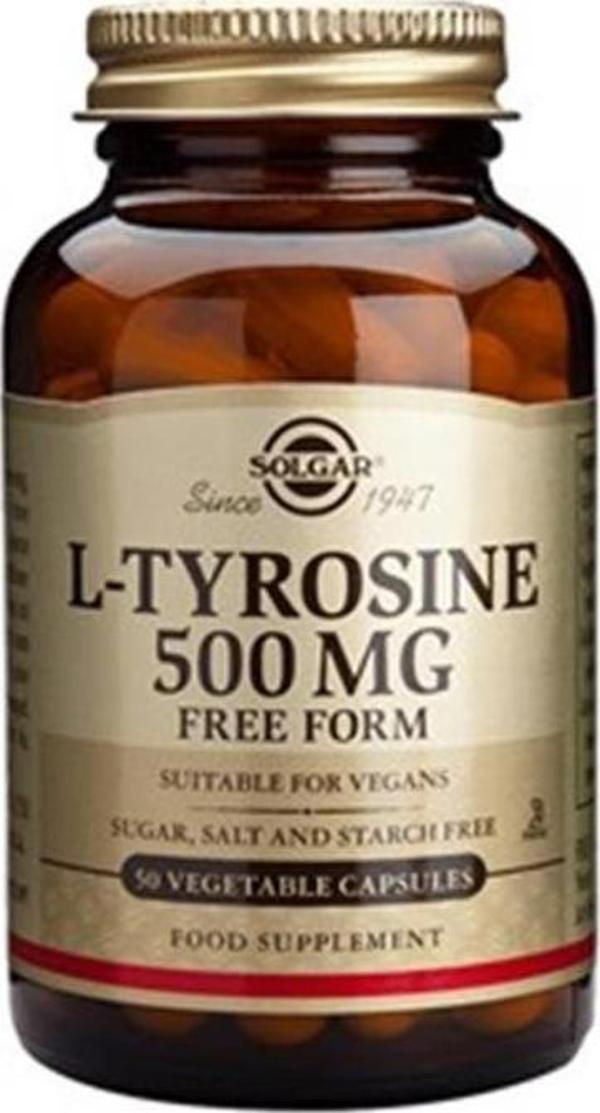 Solgar L-Tyrosine 500mg 50 Kapsül - Image 1