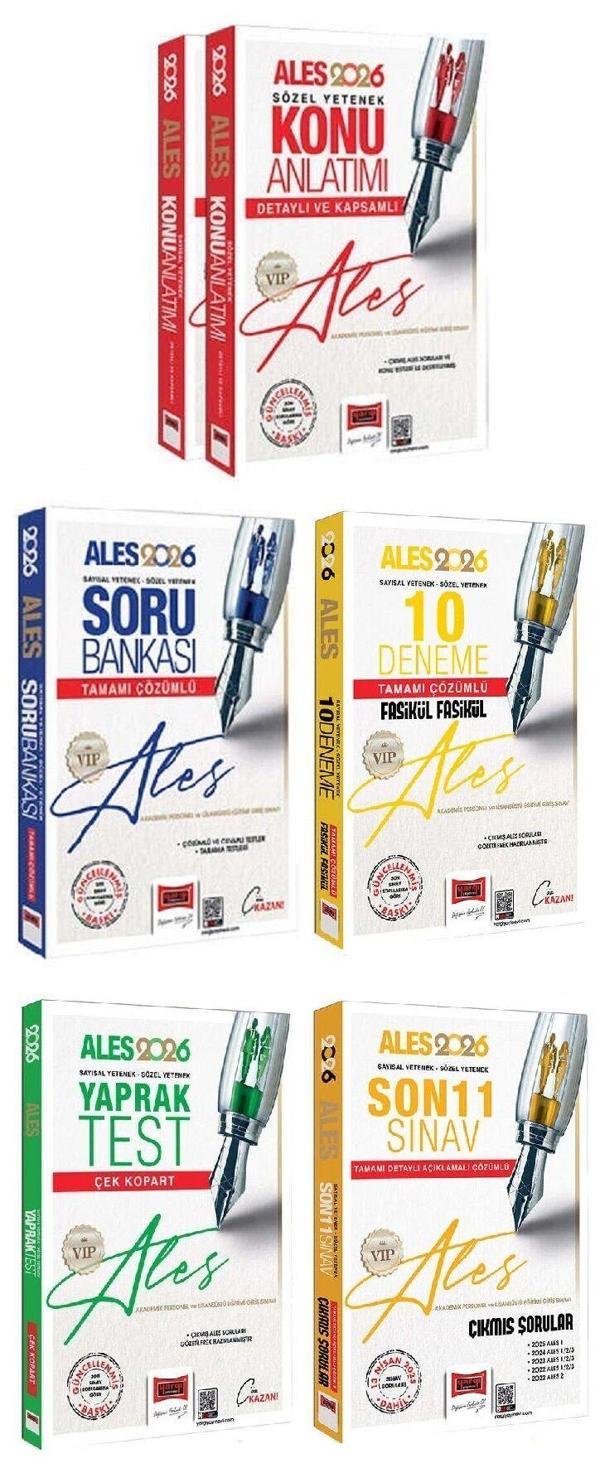 Yargı 2026 ALES VIP Konu + Soru Bankası + 10 Deneme + Yaprak Test + Son 11 Sınav Çıkmış 5 li Set Yargı Yayınları - Yargı Yayınları - Image 1
