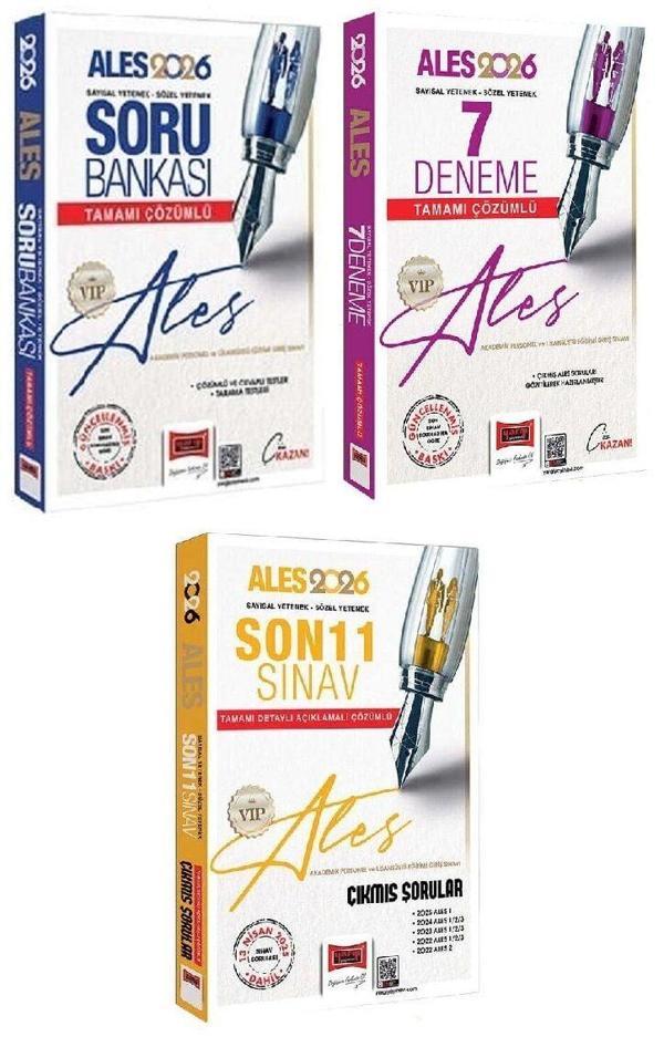 Yargı 2026 ALES VIP Soru Bankası + 7 Deneme + Son 11 Sınav Çıkmış Sorular 3 lü Set Yargı Yayınları - Yargı Yayınları - Image 1