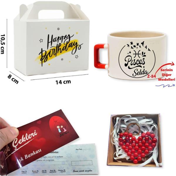 Kişiye Özel İsim Yazılı Hediye Kutuları, Doğum Günü Hediyesi, Burçlu Hediye Kutusu Z2 Serisi - Image 1