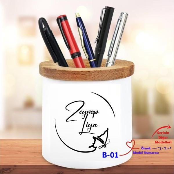 Kişiye Özel İsim Yazılı Kalemlik, İsimli Kalemlik B Serisi - Image 1