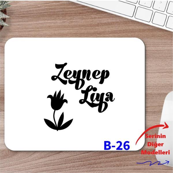 Kişiye Özel İsim Yazılı Mousepad, İsimli Tasarımlar Serisi B Serisi - Image 1