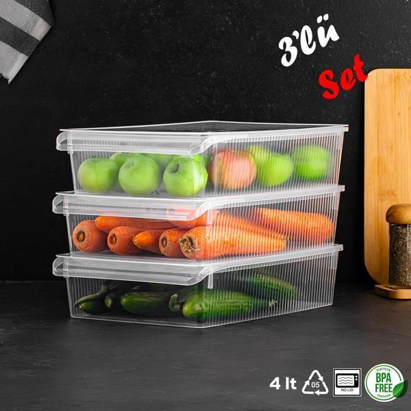 Porsima 3183 3lü 4lt Dolap İçi Ve Buzdolabı İçi Düzenleyici Set - Image 1