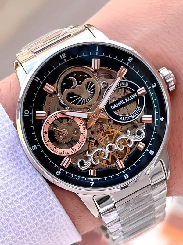 Daniel Klein Otomatik&Kurmalı Ay Ve Güneş Kadran Dual Time Özelikli Erkek Kol Saati EDK.14043.5 - Image 1