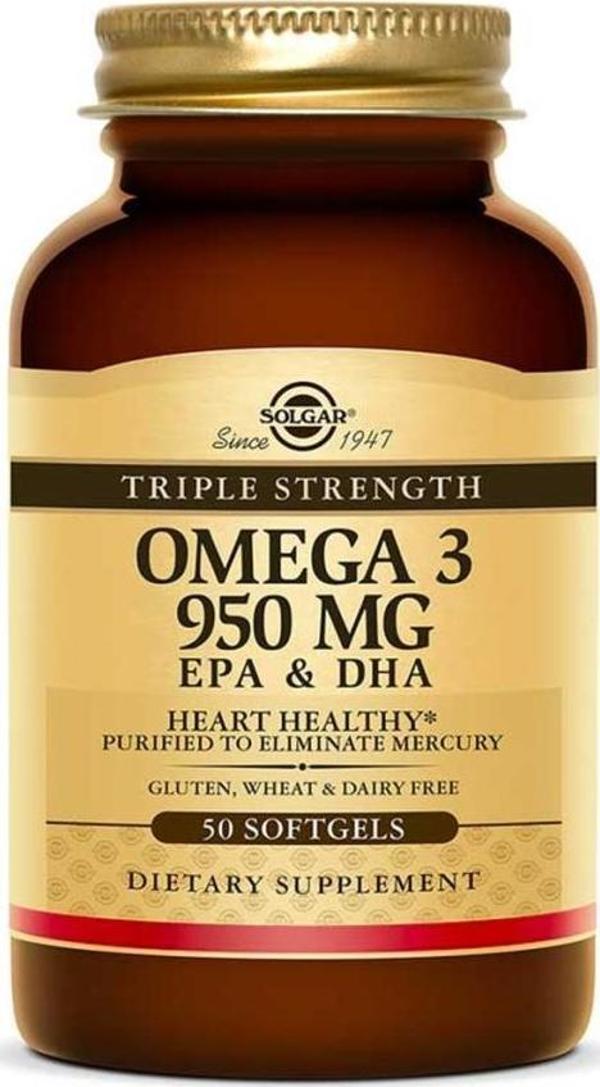 Solgar Omega 3 950 mg 50 Kapsül Balık Yağı - Image 1