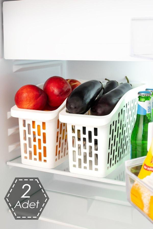 Porsima Org-22 2 li Çok Amaçlı Buzdolabı İçi Düzenleyici Sebze Meyve Organizer Sepet - Image 1