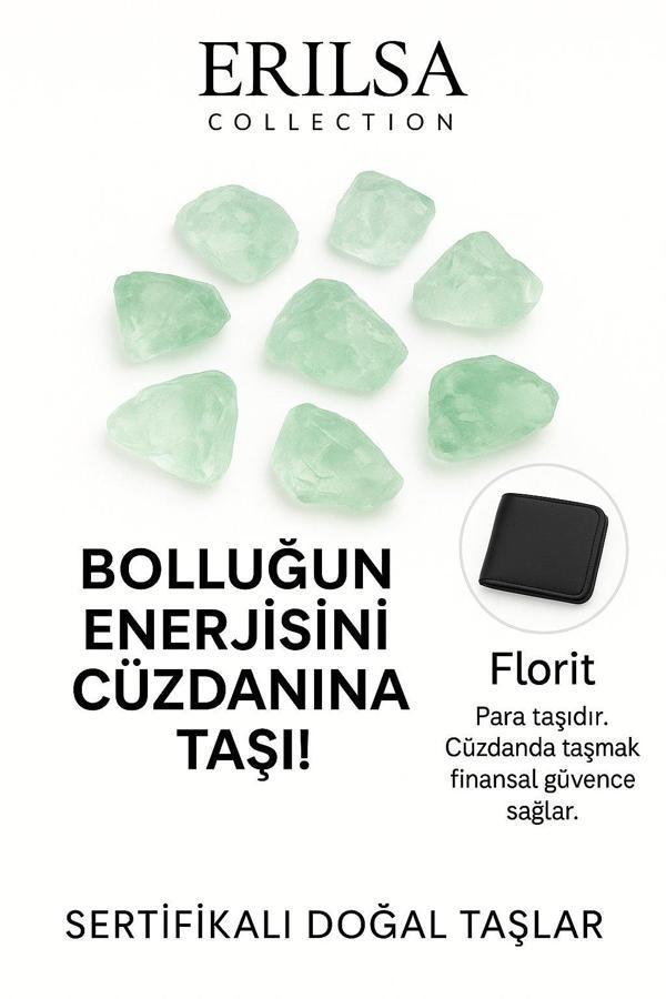 Sertifikalı Ham Cüzdan Boy Yeşil Florit Taşı Kütle - Zihinsel Denge ve Günlük Enerji Temizliği - Image 1