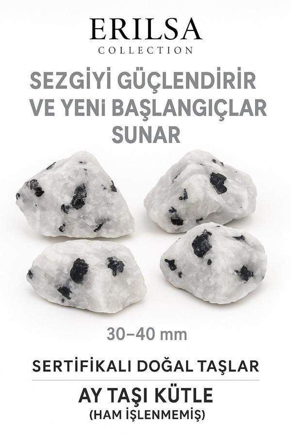 Sertifikalı Ham İşlenmemiş Ay Taşı Kütle – El Taşı | Duygusal Şifa ve Dişil Enerji Kaynağı - Image 1