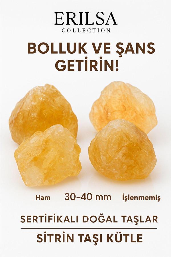Sertifikalı Ham İşlenmemiş İri Boy Sitrin Taşı Kütle – El Taşı Bolluk, Neşe Güçlü Enerji Frekansı - Image 1