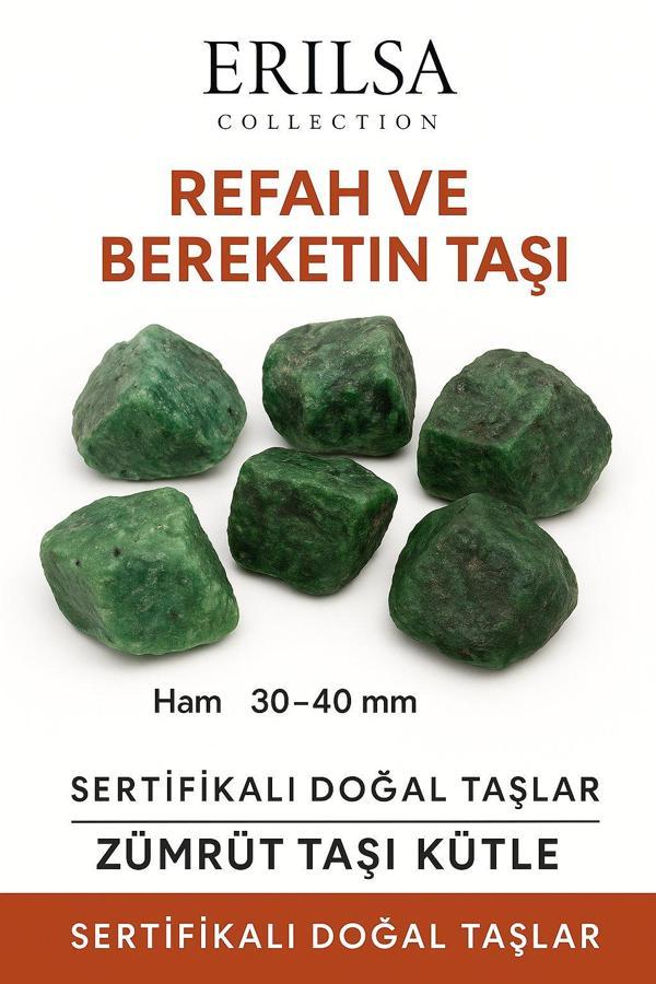 Sertifikalı Ham İşlenmemiş Zümrüt Taşı Kütle – El Taşı Kalpten Gelen Şifa ve Ruhsal Yenilenme - Image 1