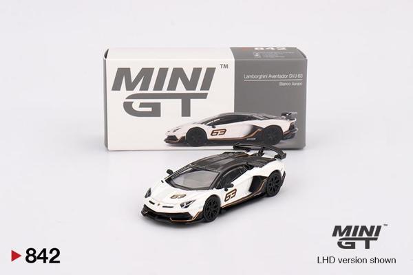Mini GT Lamborghini Aventador SVJ 63 Bianco Asopo 842 - Image 1
