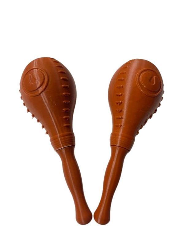 MARAKAS PROFESYONEL DİKİŞ DESENLİ CARBON FİBER MALZEME ÜST KALİTE KAHVE RENGİ 1 ÇİFT - Image 1