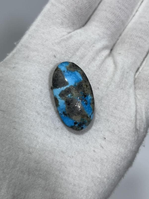 Okyanus Temalı Doğal Kabaşon Firuze Taşı 42 Karat - Turkuaz Taşı 8,41 Gram - Image 1