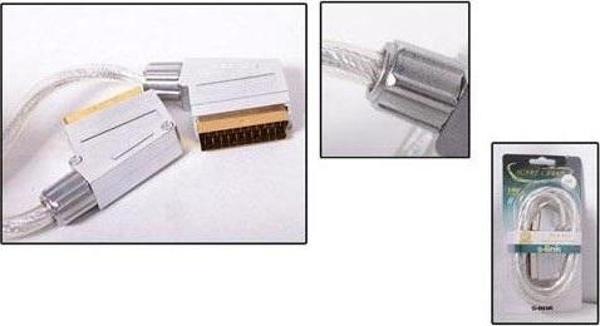 S-Link Scart To Scart 3Mt Gold Metal Kablo SLX-525 - Image 1
