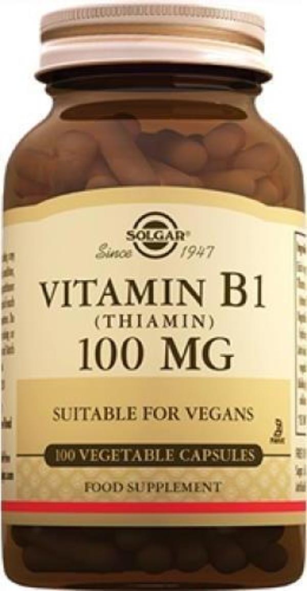 Solgar Vitamin B1 (Thiamin) 100 Mg 100 Kapsül - Image 1