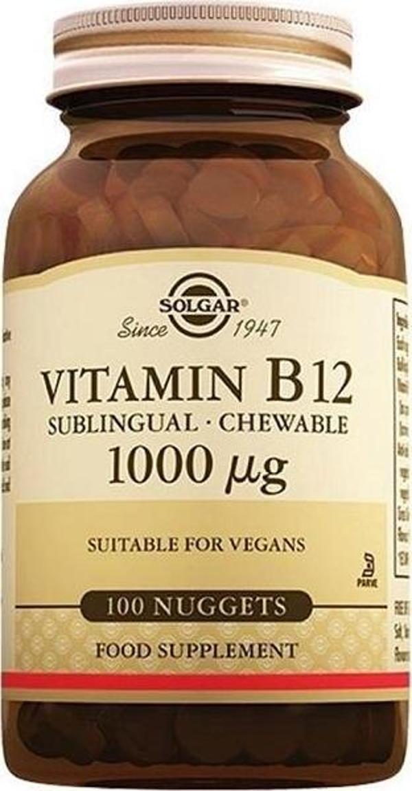 Solgar Vitamin B12 1000 Mcg 100 Tablet - Image 1