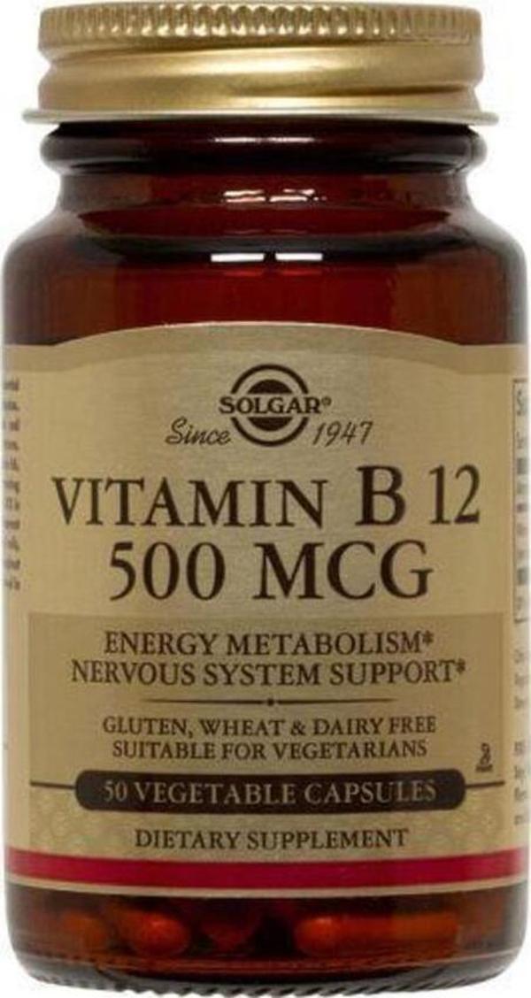 Solgar Vitamin B12 500 Mcg 50 Kapsül - Image 1