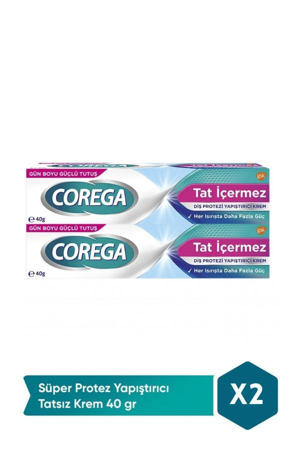 Corega Tat İçermez Yapıştırıcı Krem 40 gr x 2 Adet - Image 1