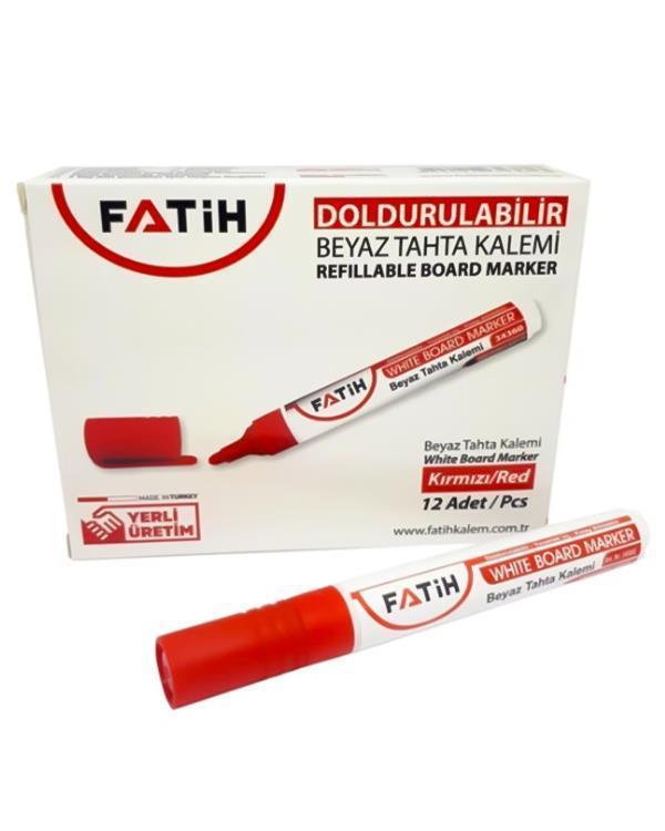 Fatih Doldurulabilir Beyaz Tahta Kalemi Kırmızı 12 Adet 34360 - Image 1