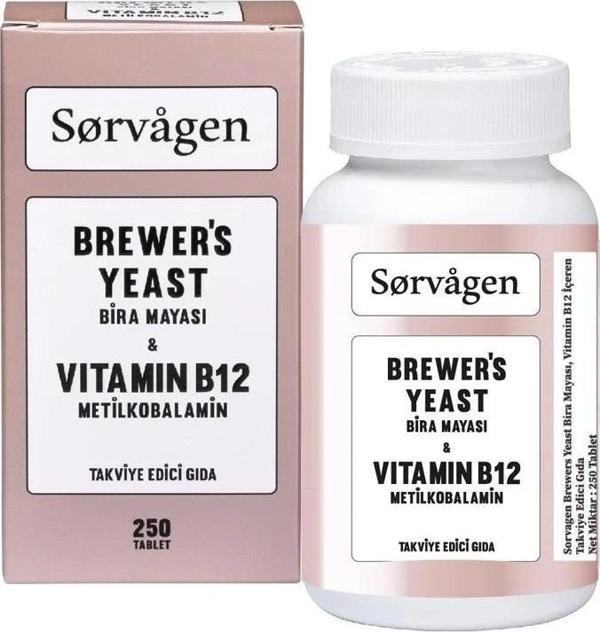 Sorvagren Brewers Yeast (Bira Mayası) Vitamin B12 250 Tablet - Image 1