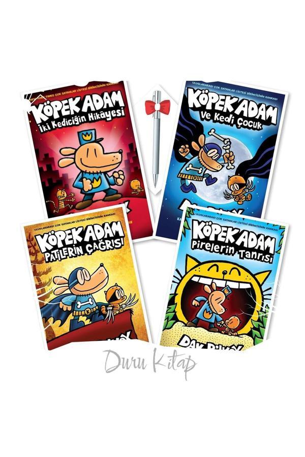 Altın Kitaplar Köpek Adam 3-4-5-6 , Dav Pilkey, Tükenmez Kalem Hediyeli - Altın Kitaplar - Image 1