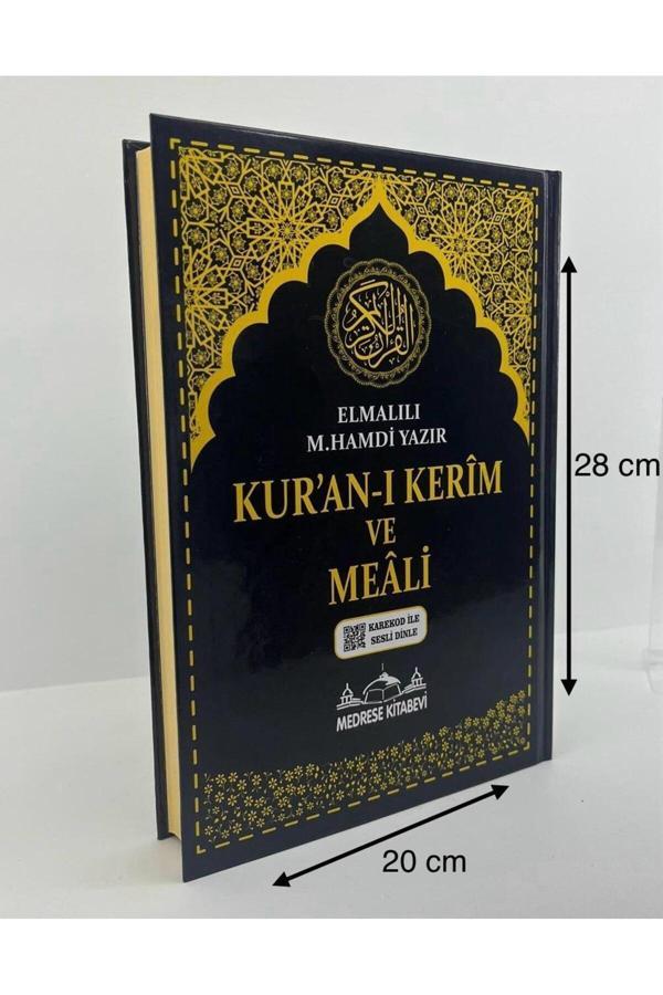 Medrese Yayınları Kuranı Kerim Türkçe Meali Rahle Boy 20X28 Mealli Kuran Siyah Telefonda Sesli Dinleme Diyanet Onaylı - Medrese Yayınevi - Image 1