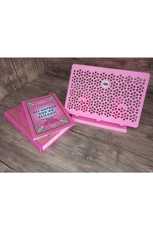 Haktan Yayın Dağıtım Haktan Yayınları Kuran Kursu Seti; Orta Boy Pembe Kuran, Elifba, Rahle - Haktan Yayınları - Image 1