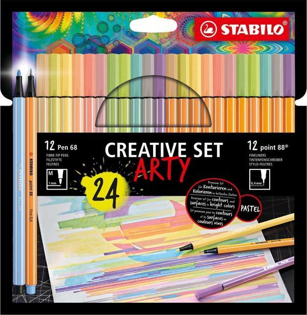 Stabilo Arty Cereative Set 24 Renk Pen + Point 8868/24-1-20 - Image 1
