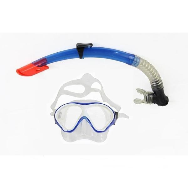 Apnea Waikiki Maske Şnorkel Set MAVİ/BEYAZ - Image 1