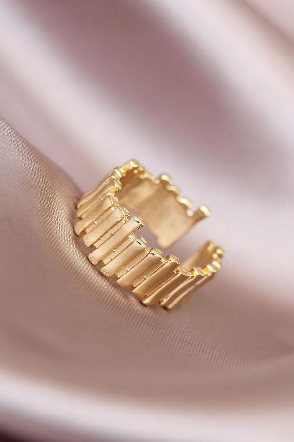 Gold Renk Metal Ayarlamalı Kadın Yüzük - Image 1