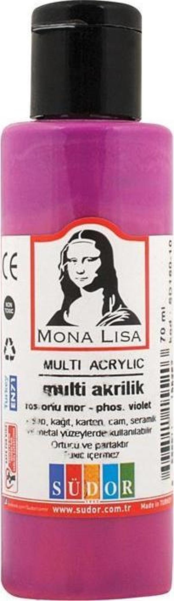 Südor Monalisa Multi Akrilik 70 Ml Fosforlu Mor Sd160-10 (12 Li Paket) - Image 1