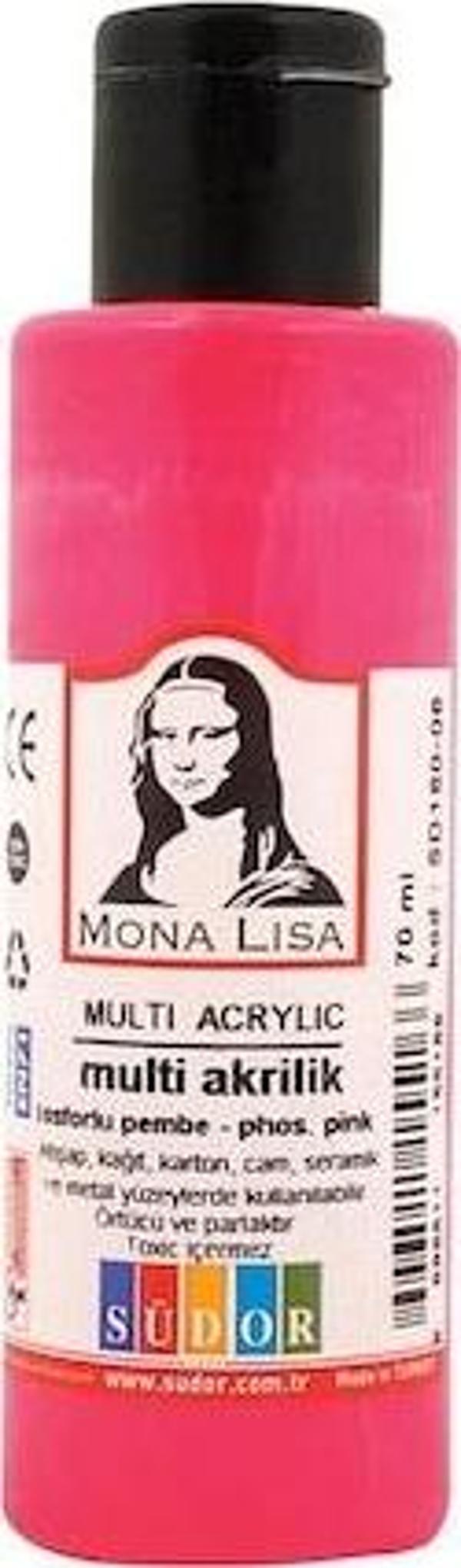 Südor Monalisa Multi Akrilik 70 Ml Fosforlu Pembe Sd160-06 (12 Li Paket) - Image 1