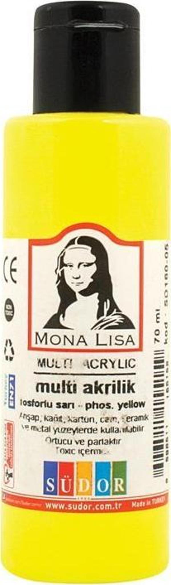 Südor Monalisa Multi Akrilik 70 Ml Fosforlu Sarı Sd160-05 (12 Li Paket) - Image 1