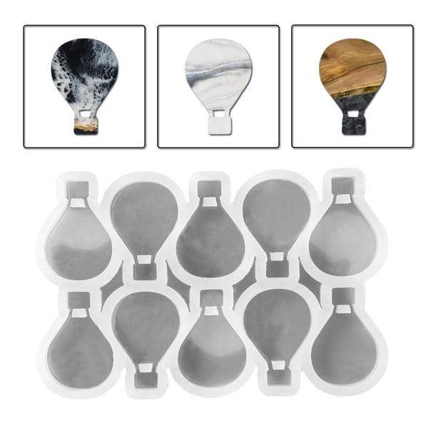 Epoksi Silikon Kalıp Çoklu Kapadokya Balonu Magnet Dolap Süsü Kalıbı 10 Lu 6.8 CM - Image 1
