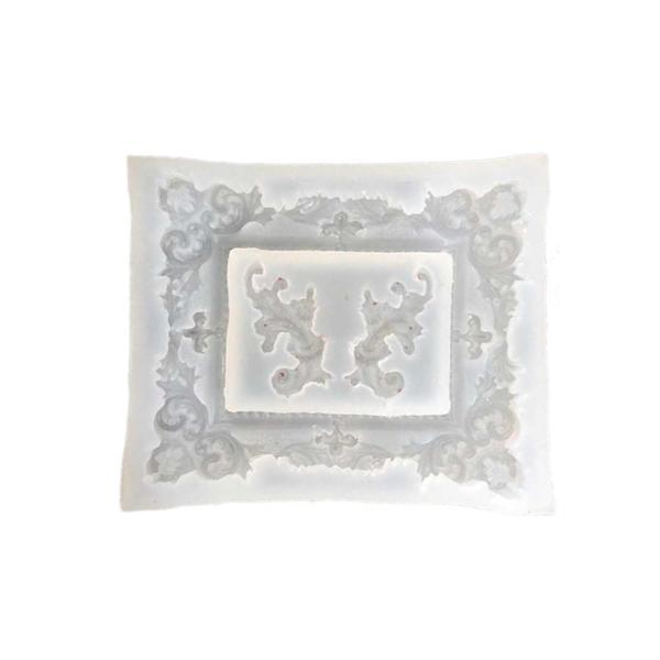 Epoksi Silikon Kalıp Fotoğraf Çerçevesi Yapraklı  9.5X11 CM - Image 1